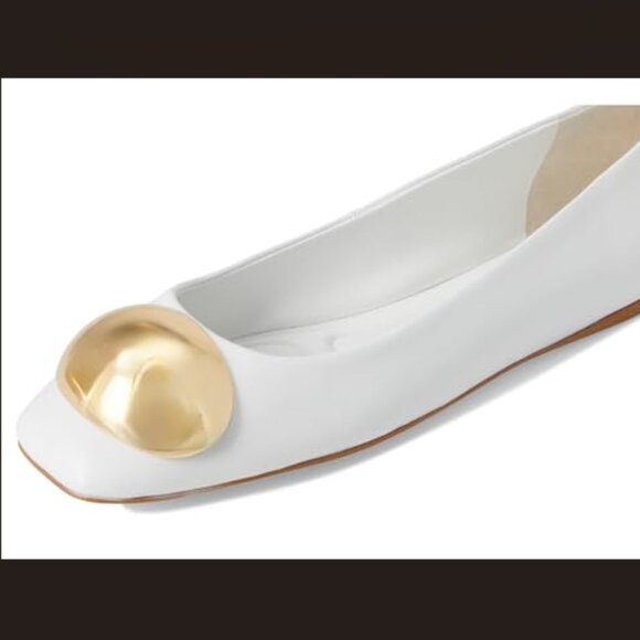 NEW FRANCO SARTO Leather Amaya Flats in white for women 1225 3m7 - Picture 7 of 10